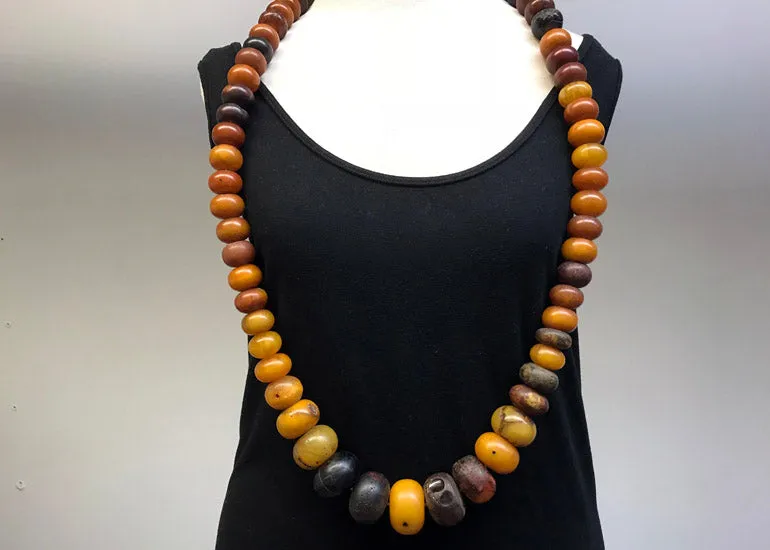 HUGE strand of Antique Mauritanian Amber Bead Necklace