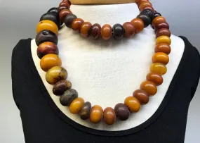 HUGE strand of Antique Mauritanian Amber Bead Necklace