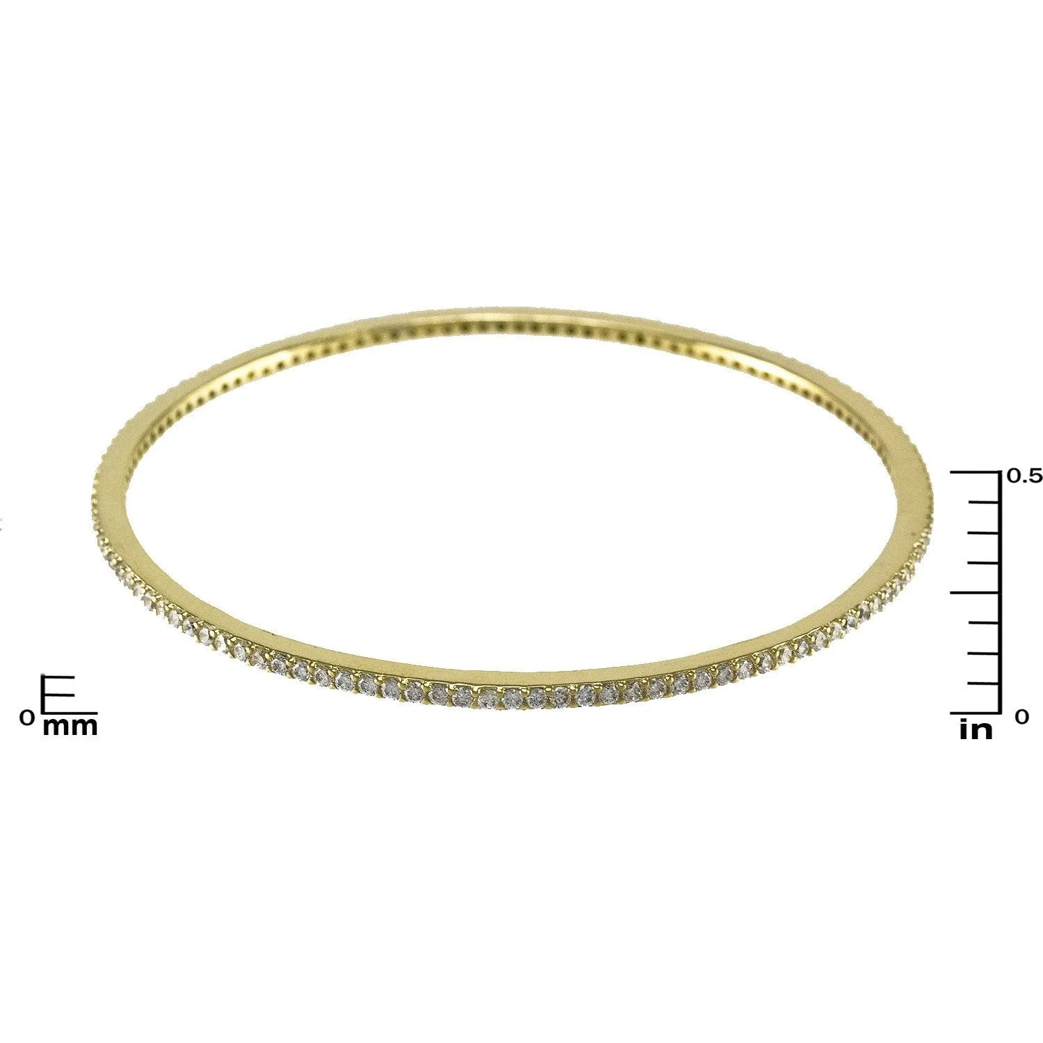 Hyde CZ Goldtone Stackable Bangle