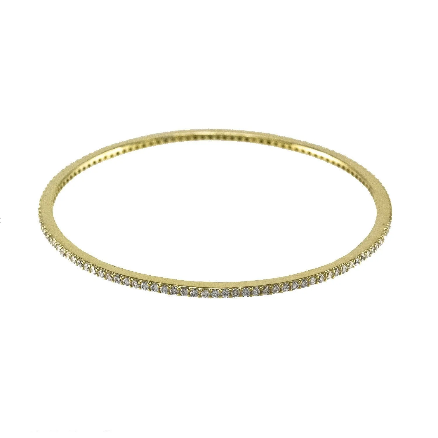 Hyde CZ Goldtone Stackable Bangle