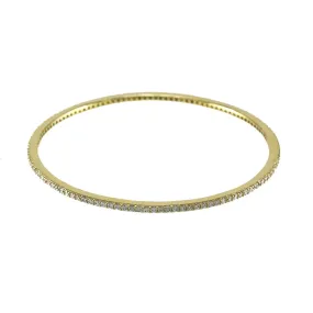 Hyde CZ Goldtone Stackable Bangle