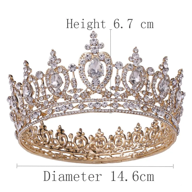 Imperial Queen Bridal Crown or Quinceañera Diadem Head Piece