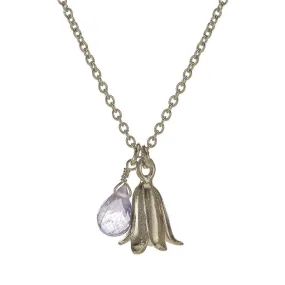 Iolite and Sterling Silver Necklace - "Little Bluebell"