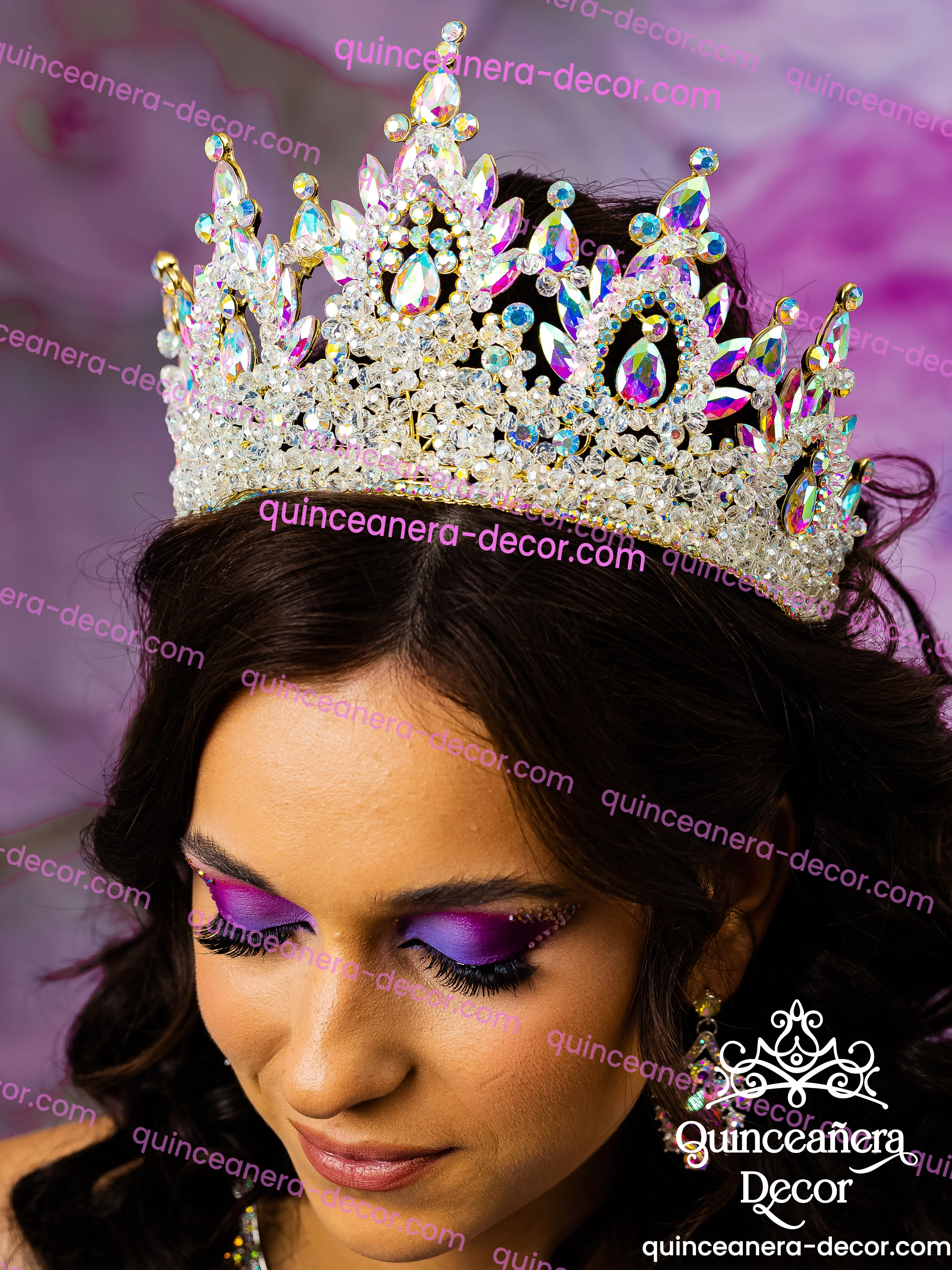 Iridescent Quinceanera Crown