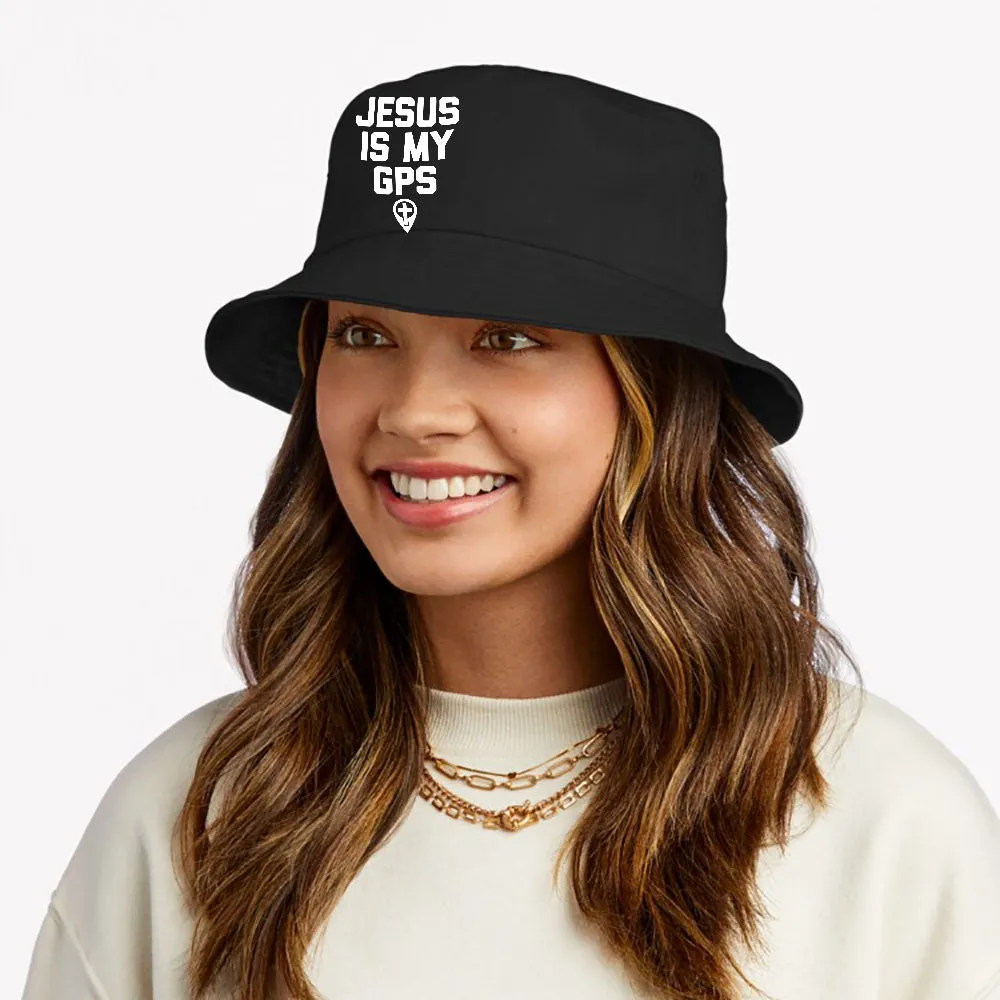 Jesus Is My Gps - Funny Catholic Christian Religious Jesus Bucket Hat