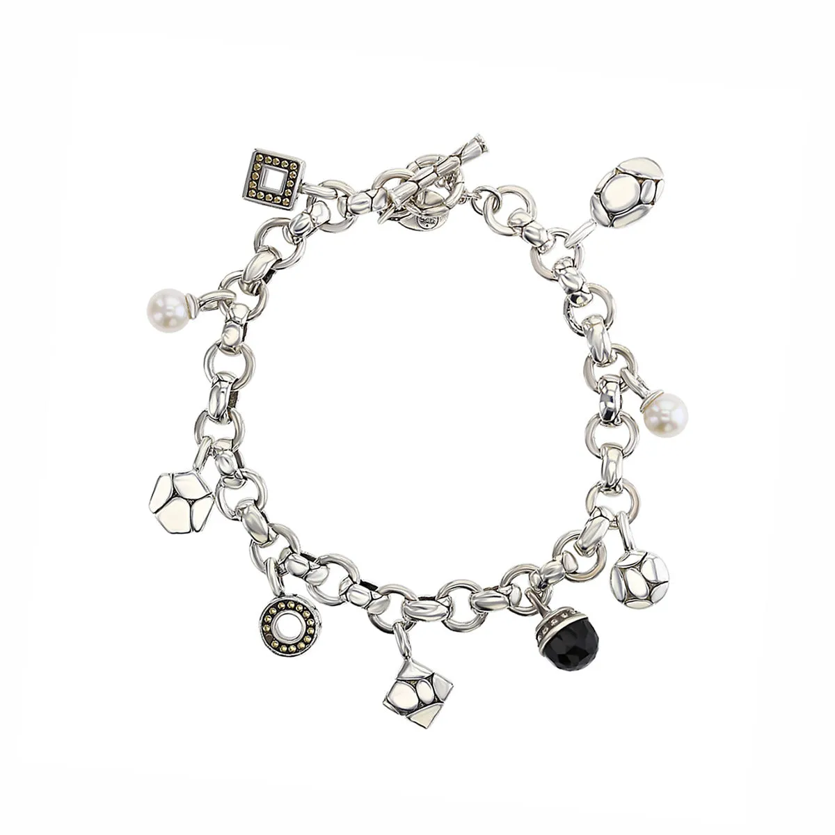 John Hardy Kali Toggle Charm Bracelet In Sterling Silver And 18k Gold