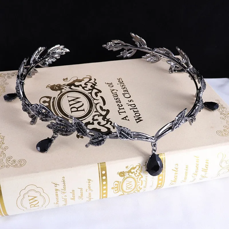 Just Pixie Waterdrop Tiara in Black