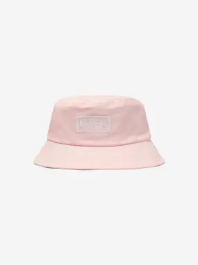 KENZO Girls Logo Bucket Hat in Pink