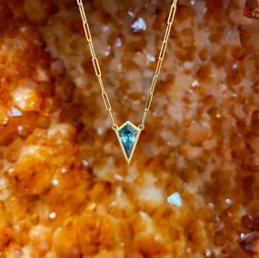 Kimberly Collins Blue Zircon Kite Necklace