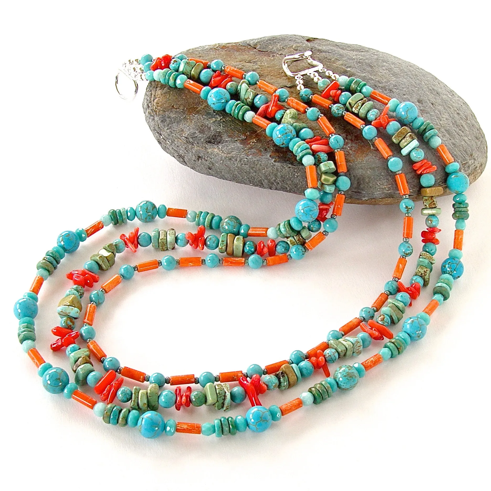 Kokomo: Turquoise and Coral Jewelry