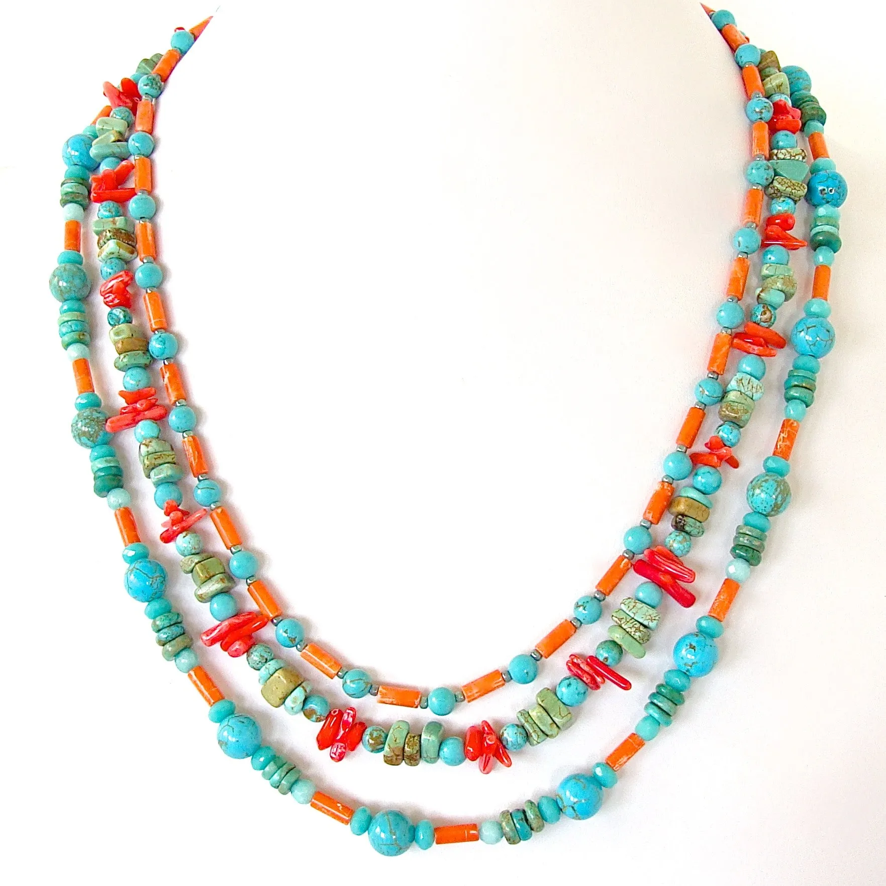 Kokomo: Turquoise and Coral Jewelry