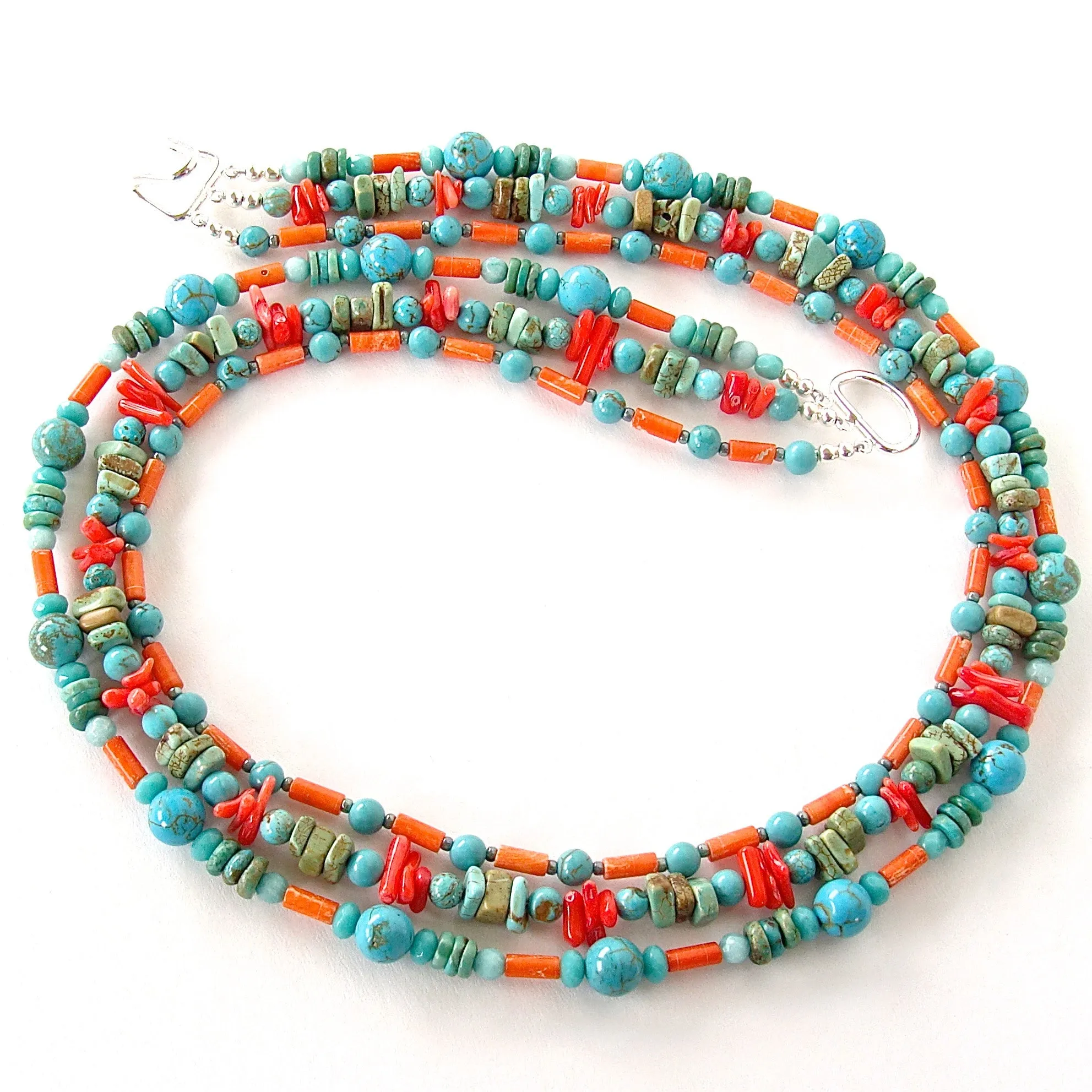 Kokomo: Turquoise and Coral Jewelry