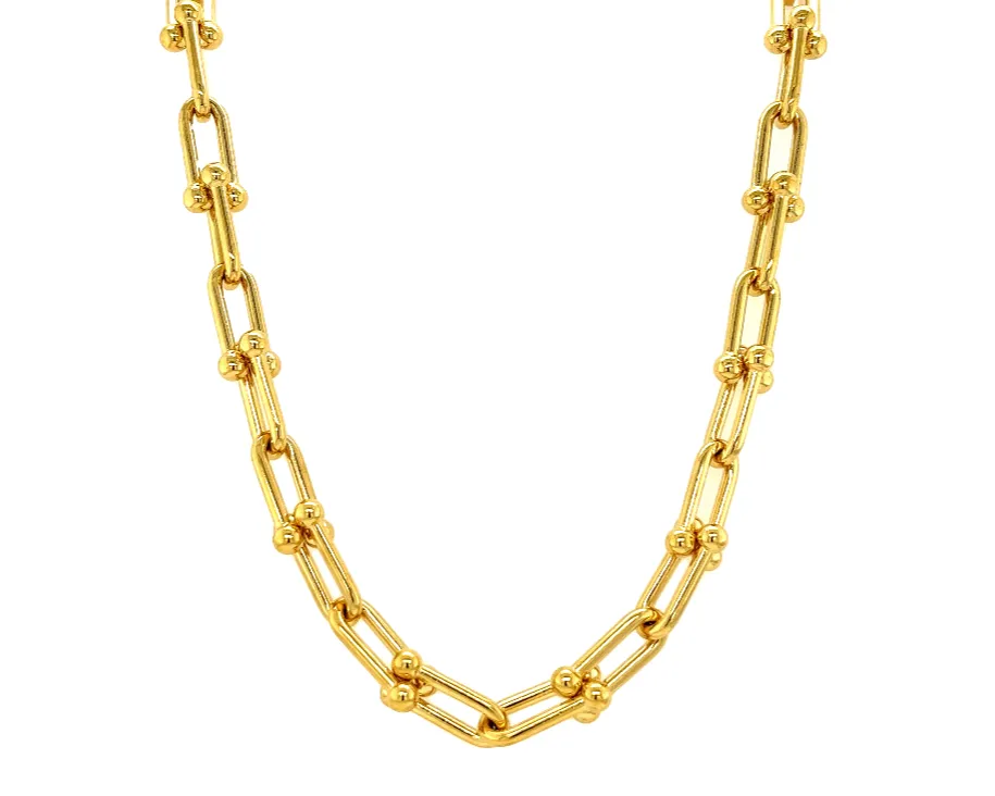 Large "HARDWARE " Gold Plated Necklace