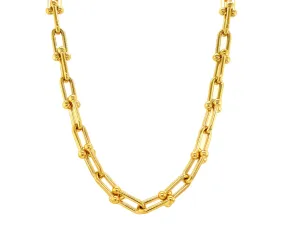 Large "HARDWARE " Gold Plated Necklace