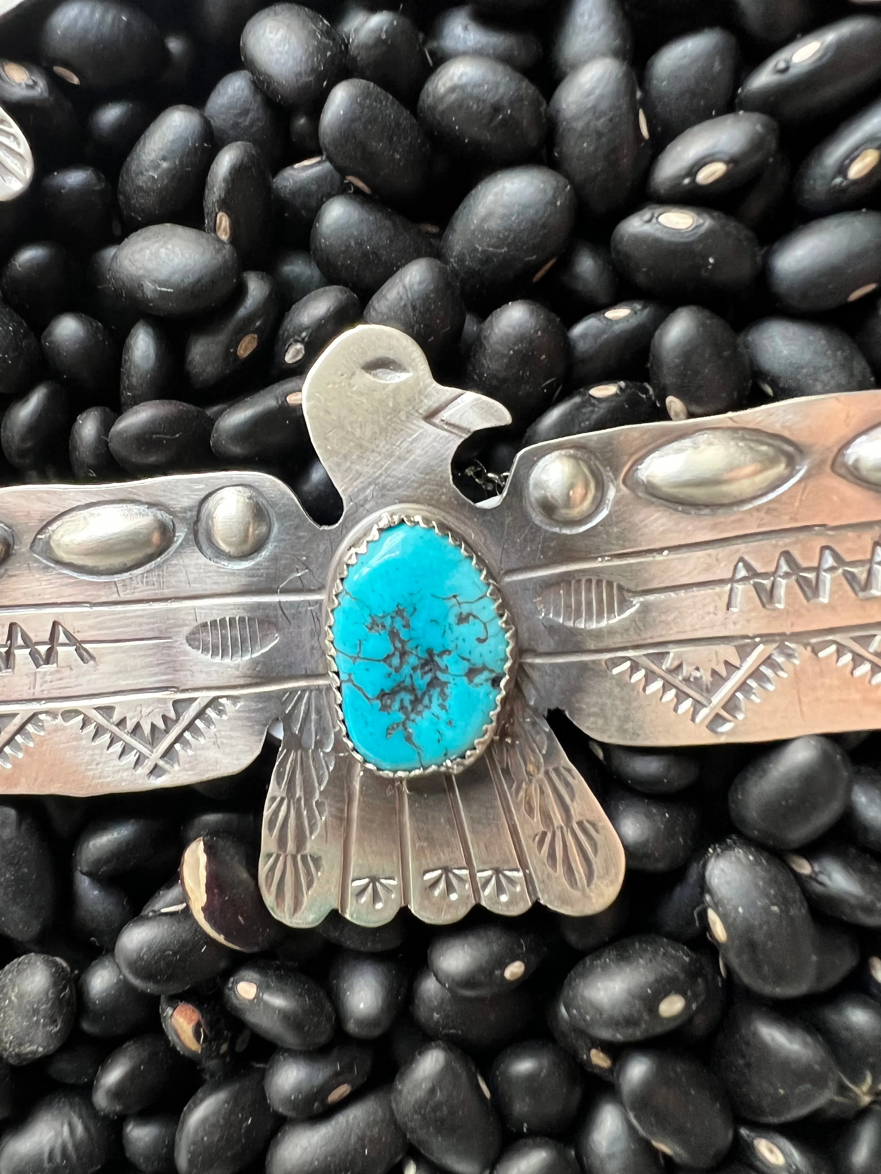 Large Thunderbird Turquoise Necklace