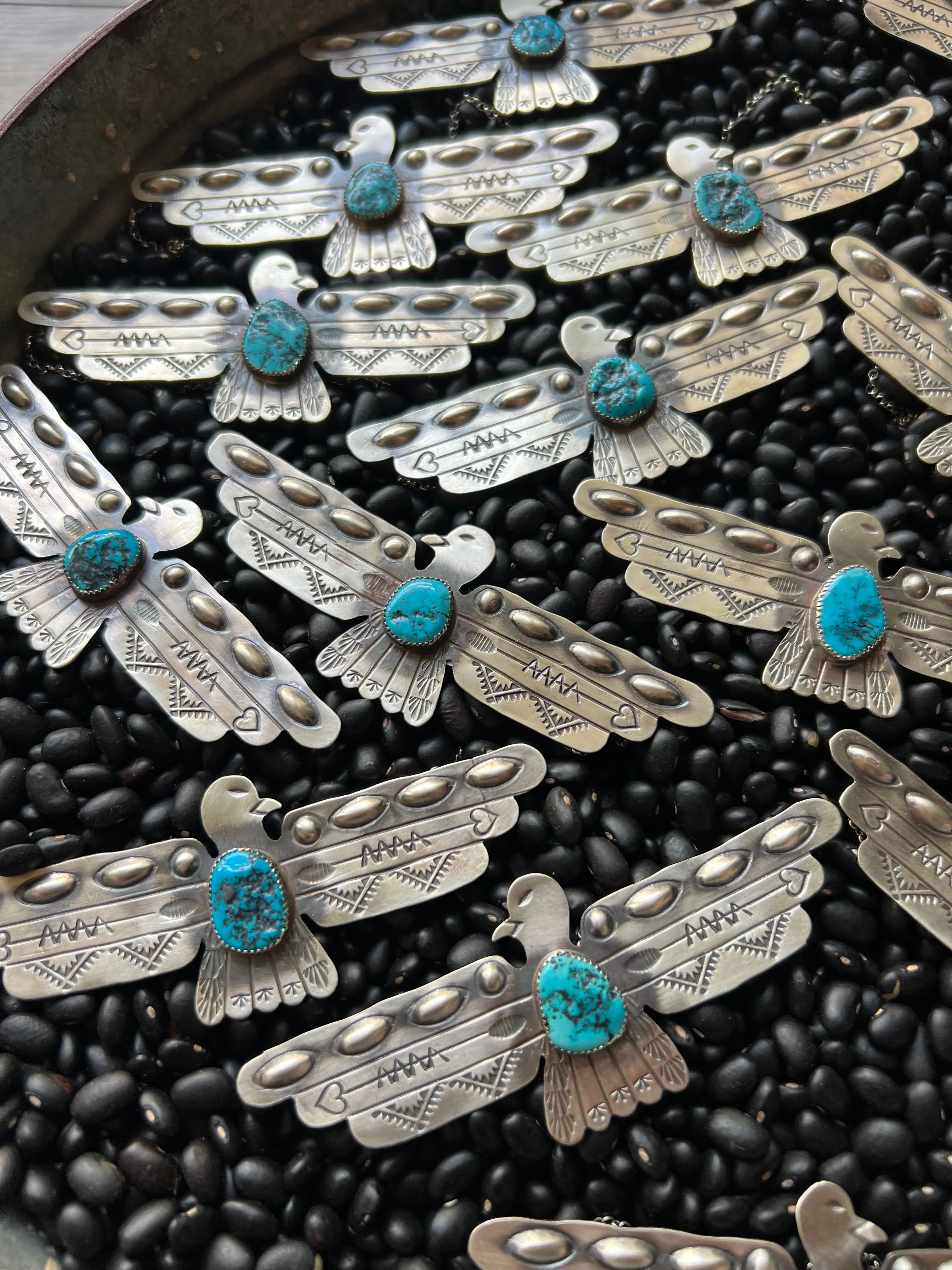 Large Thunderbird Turquoise Necklace