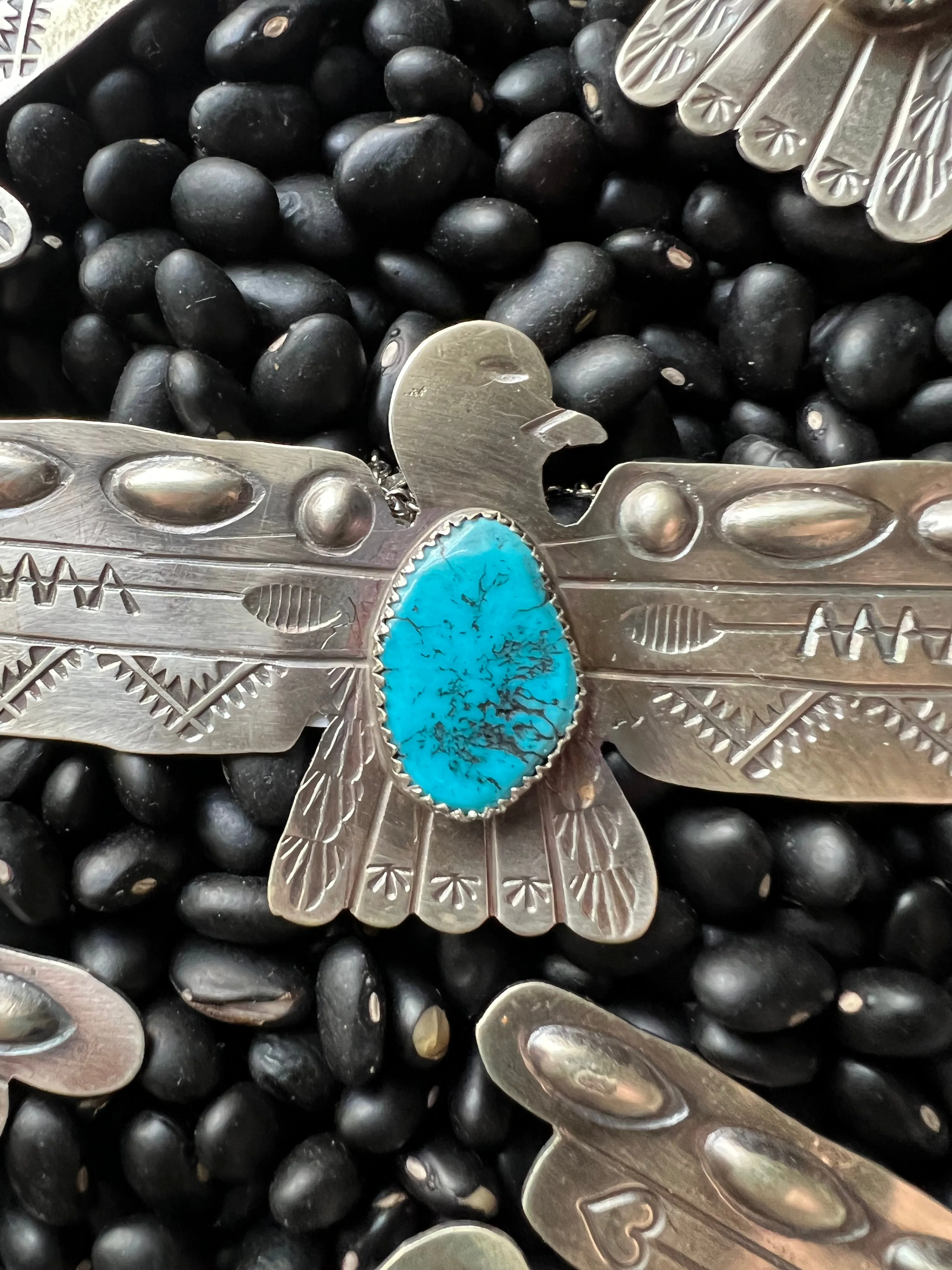 Large Thunderbird Turquoise Necklace