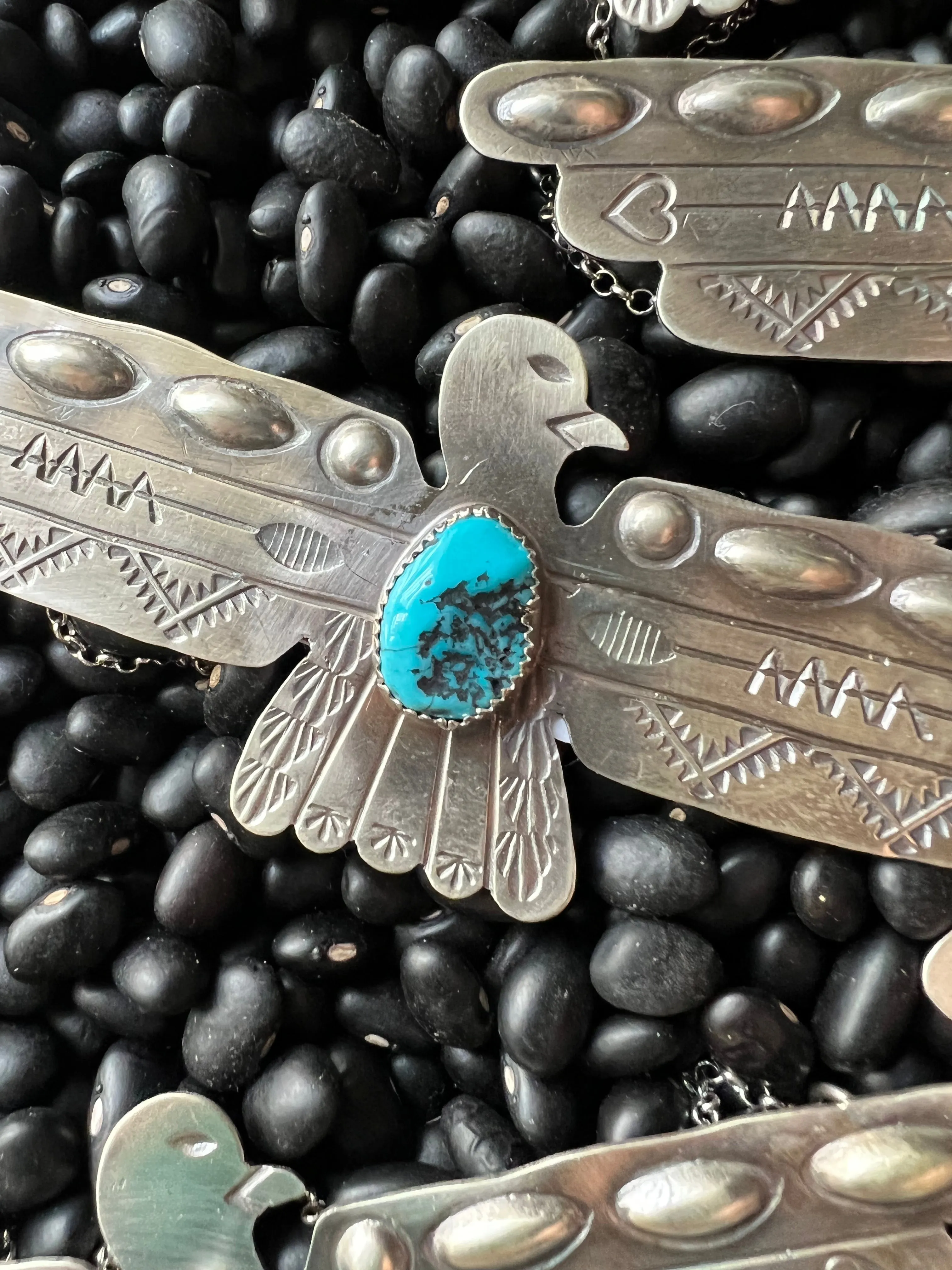 Large Thunderbird Turquoise Necklace