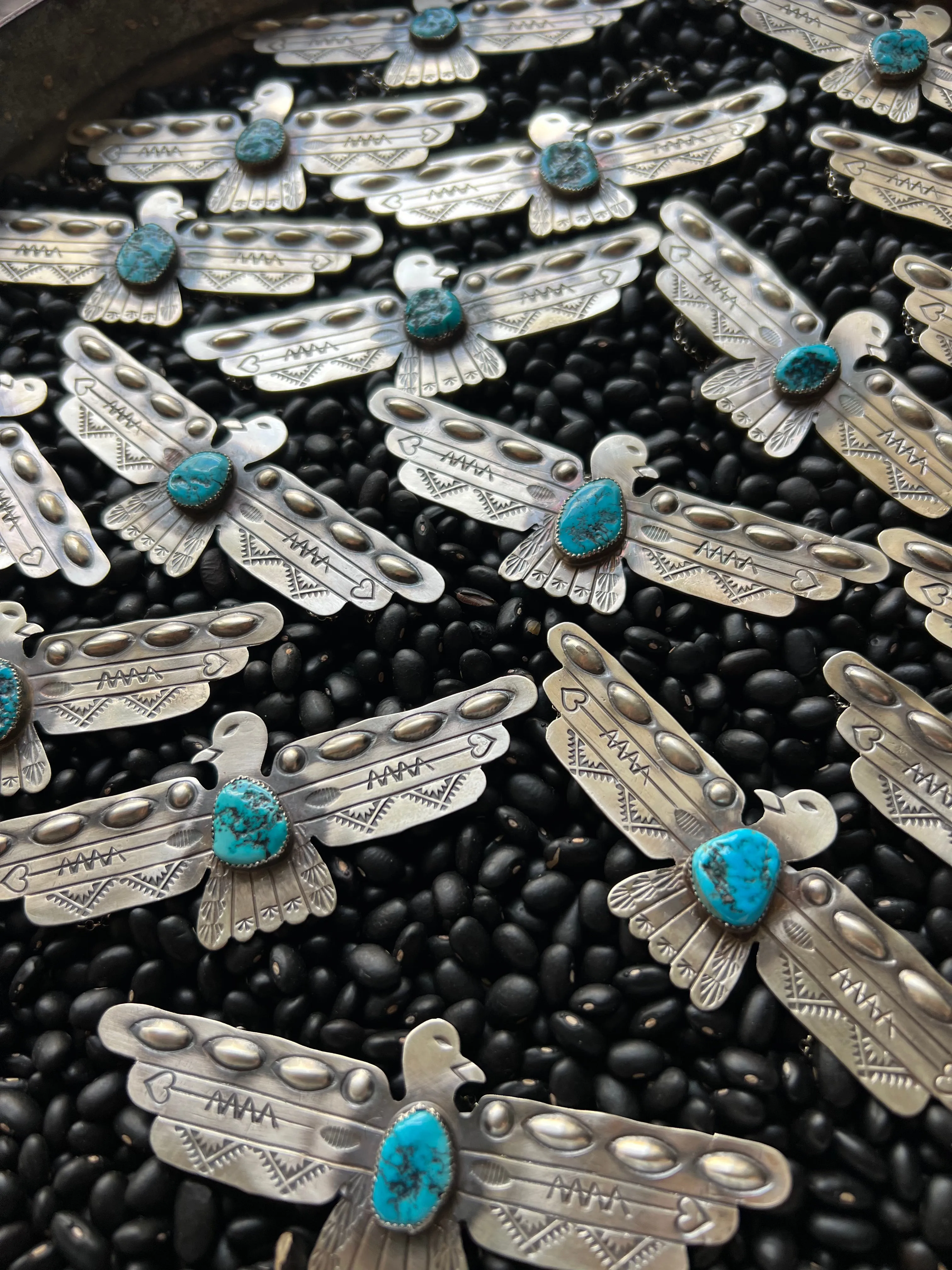 Large Thunderbird Turquoise Necklace