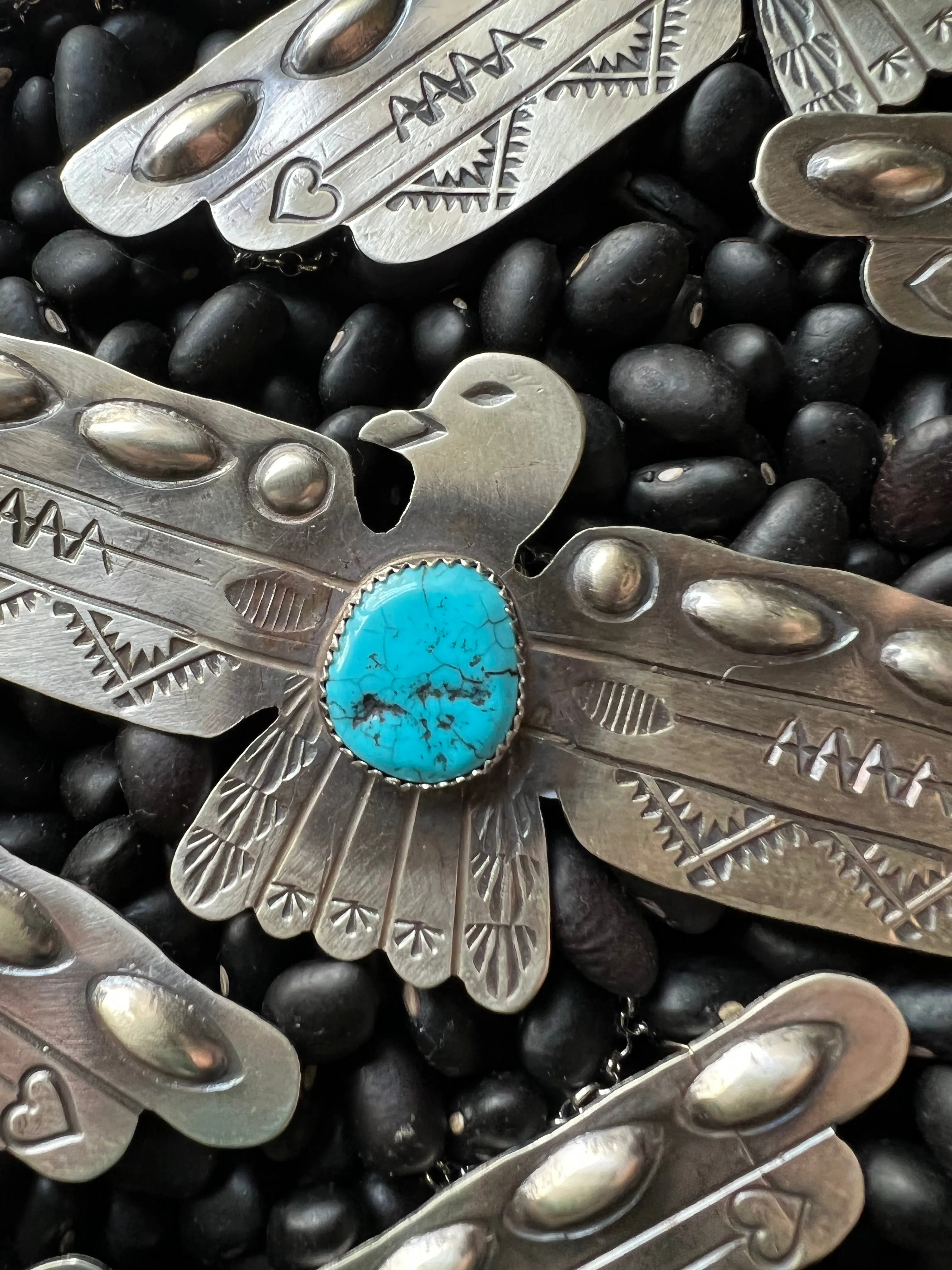 Large Thunderbird Turquoise Necklace