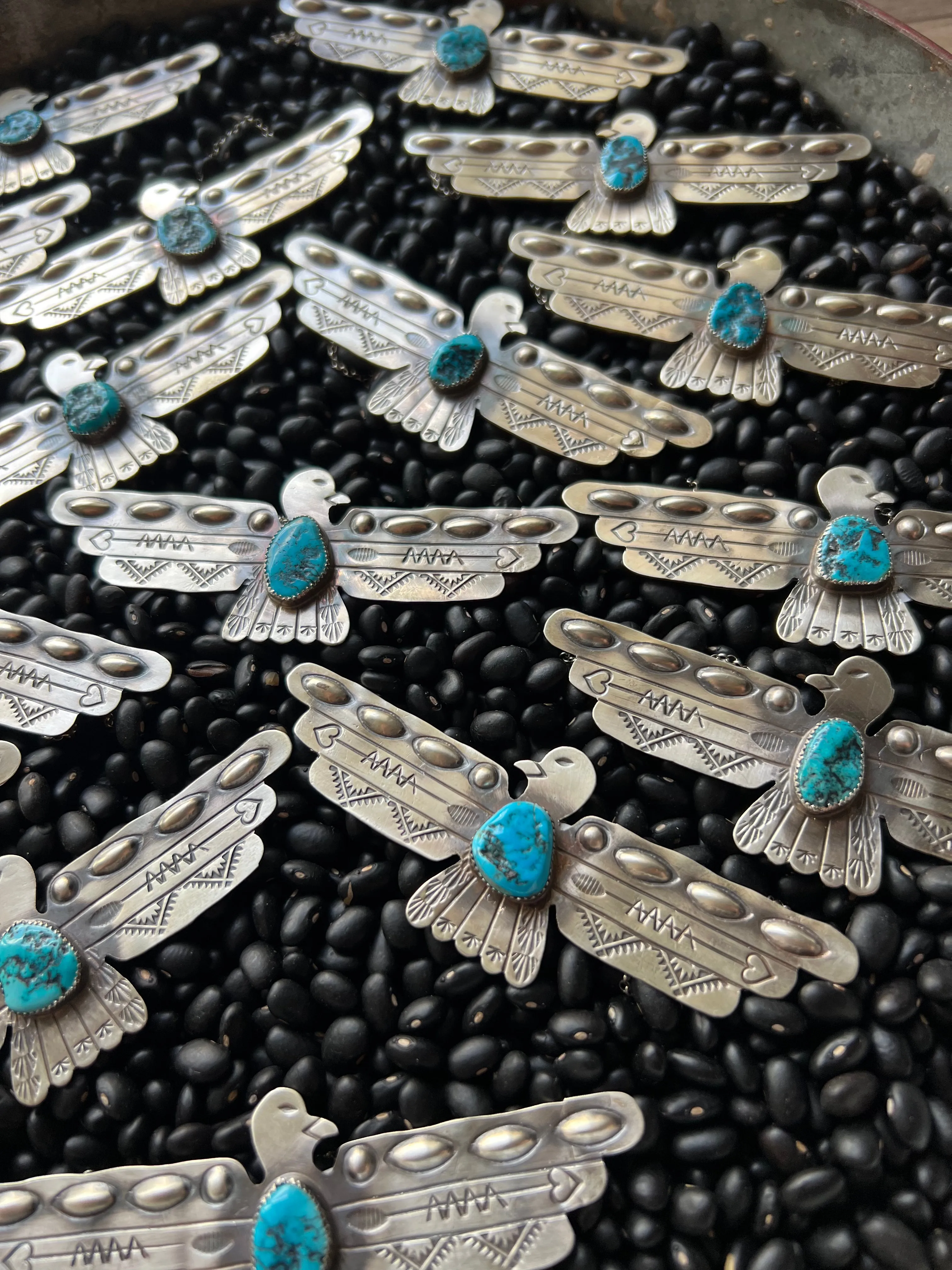 Large Thunderbird Turquoise Necklace