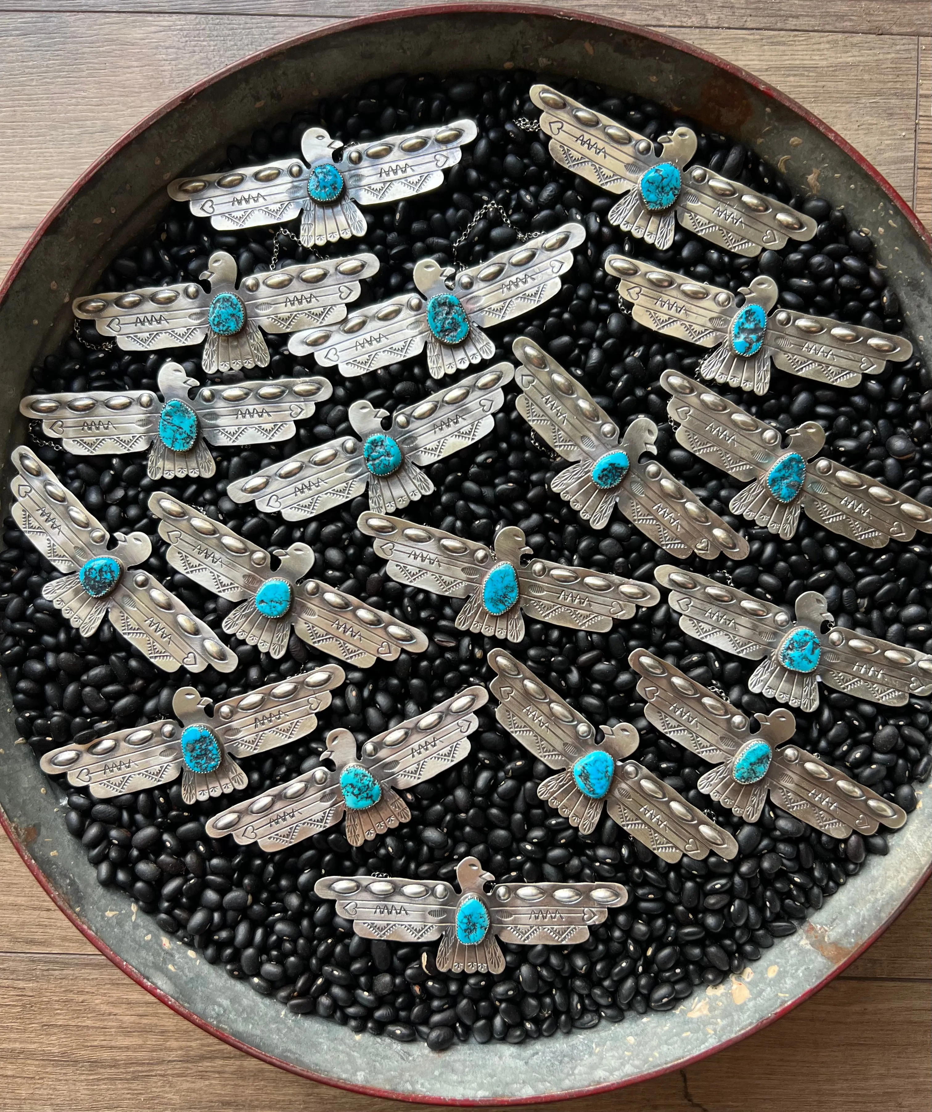 Large Thunderbird Turquoise Necklace