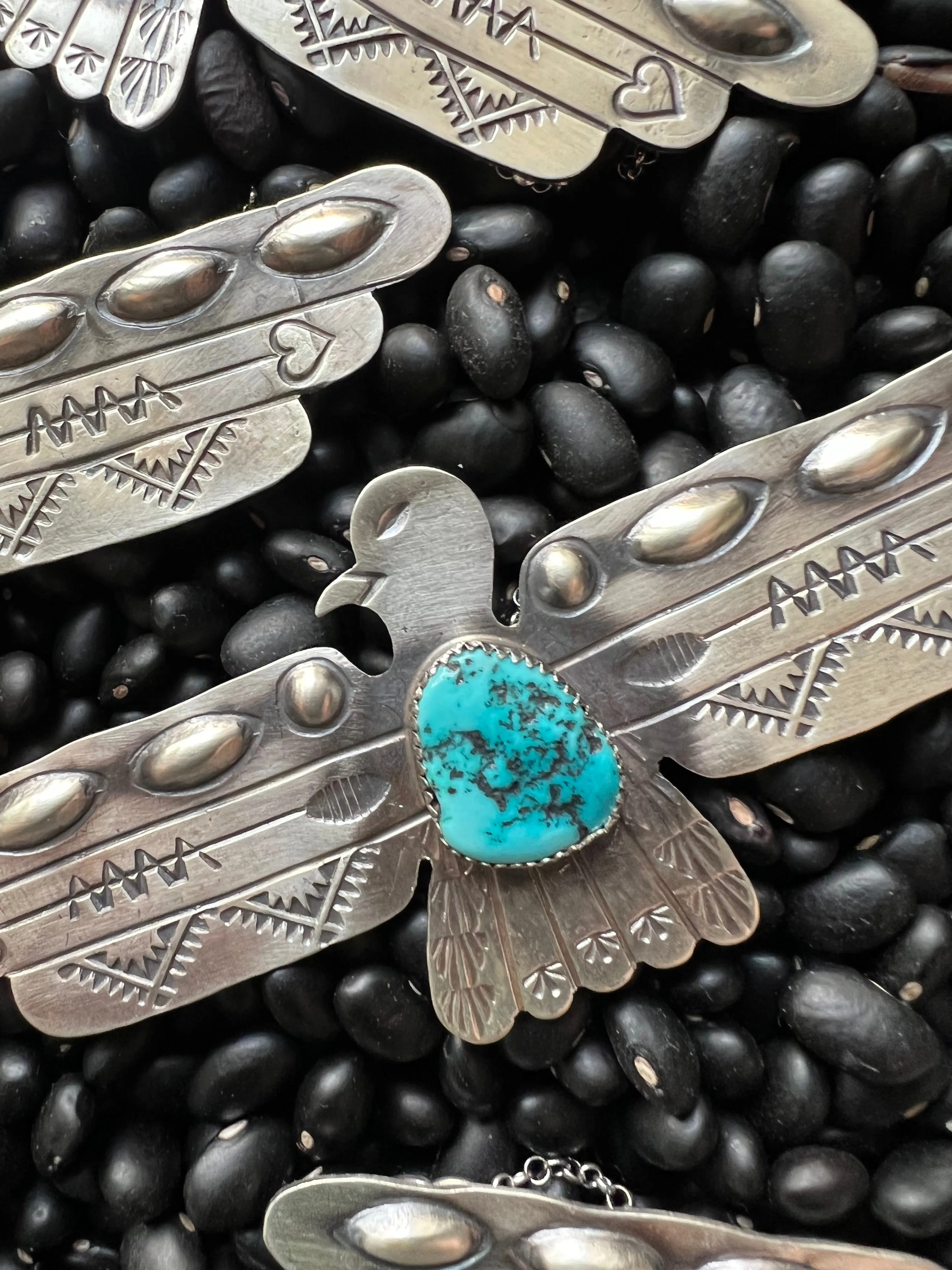 Large Thunderbird Turquoise Necklace