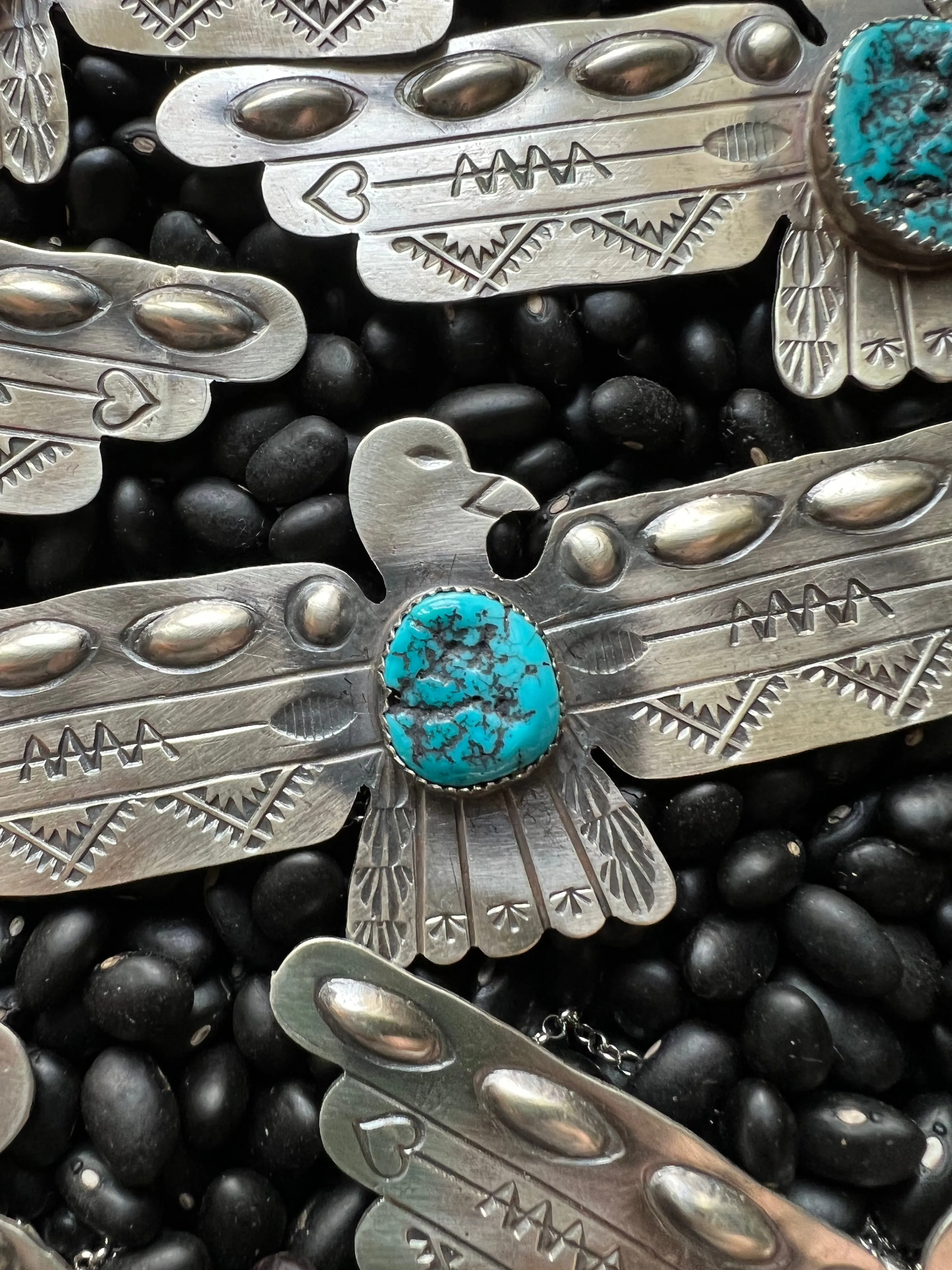 Large Thunderbird Turquoise Necklace