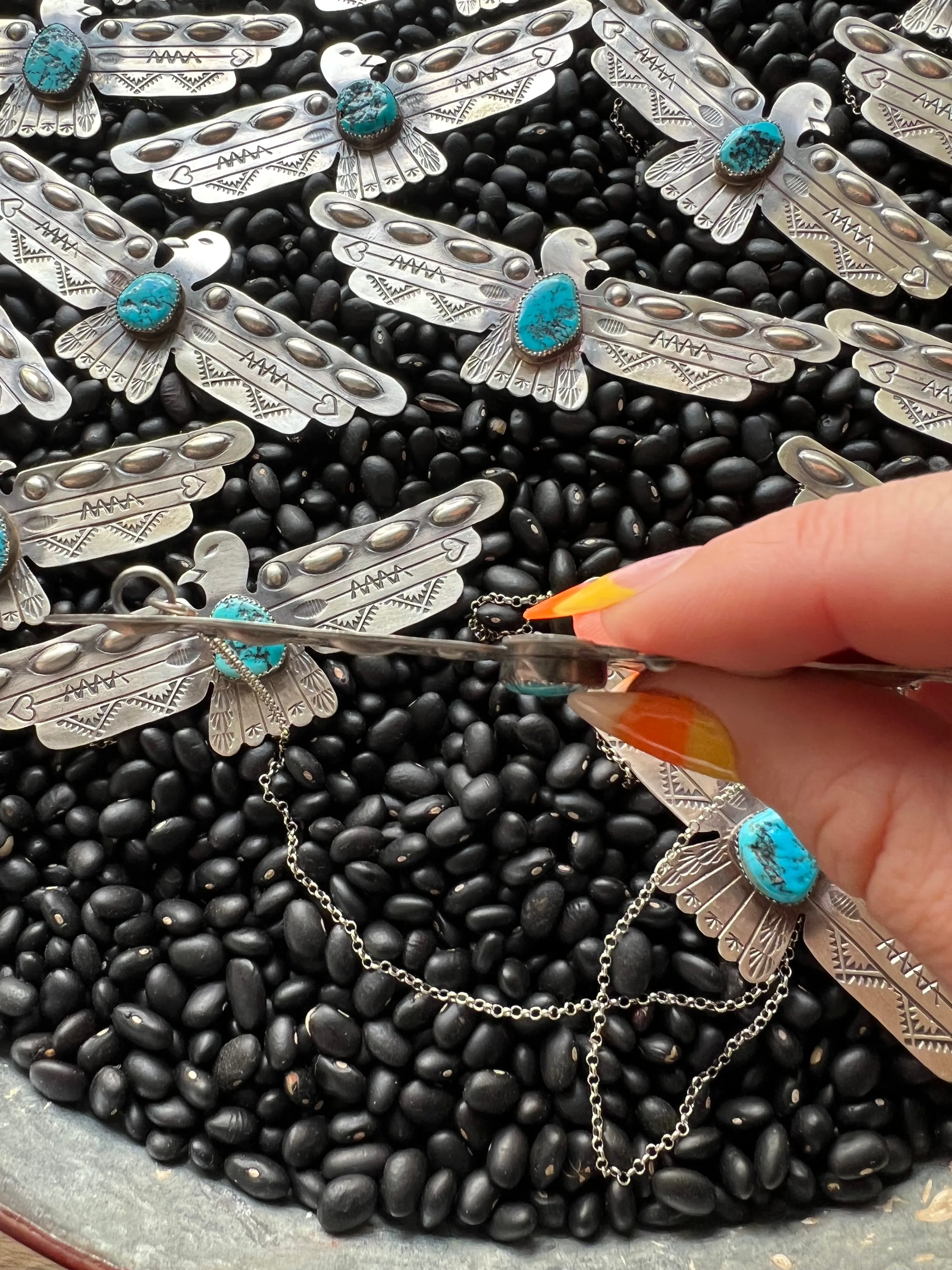 Large Thunderbird Turquoise Necklace