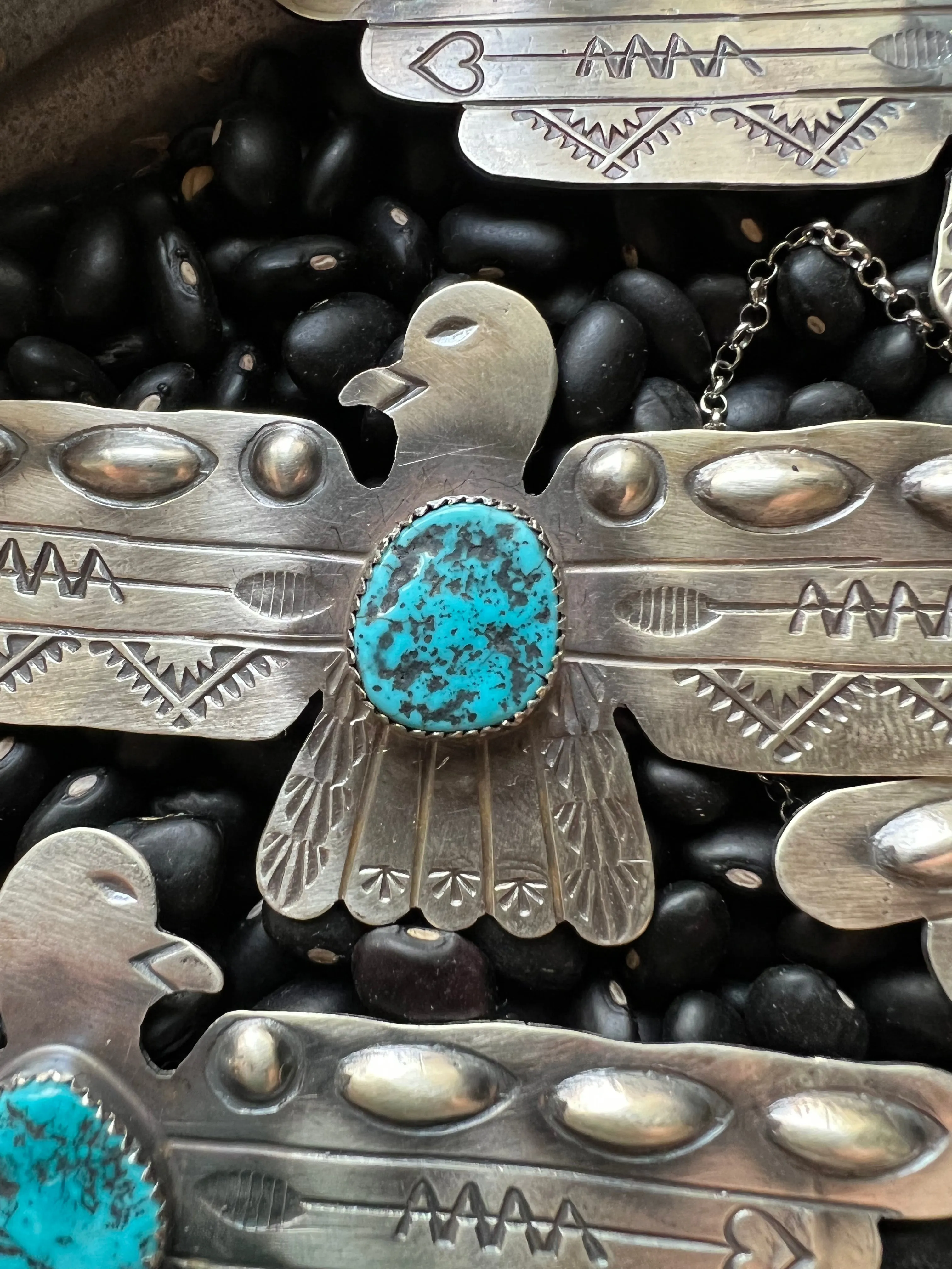 Large Thunderbird Turquoise Necklace