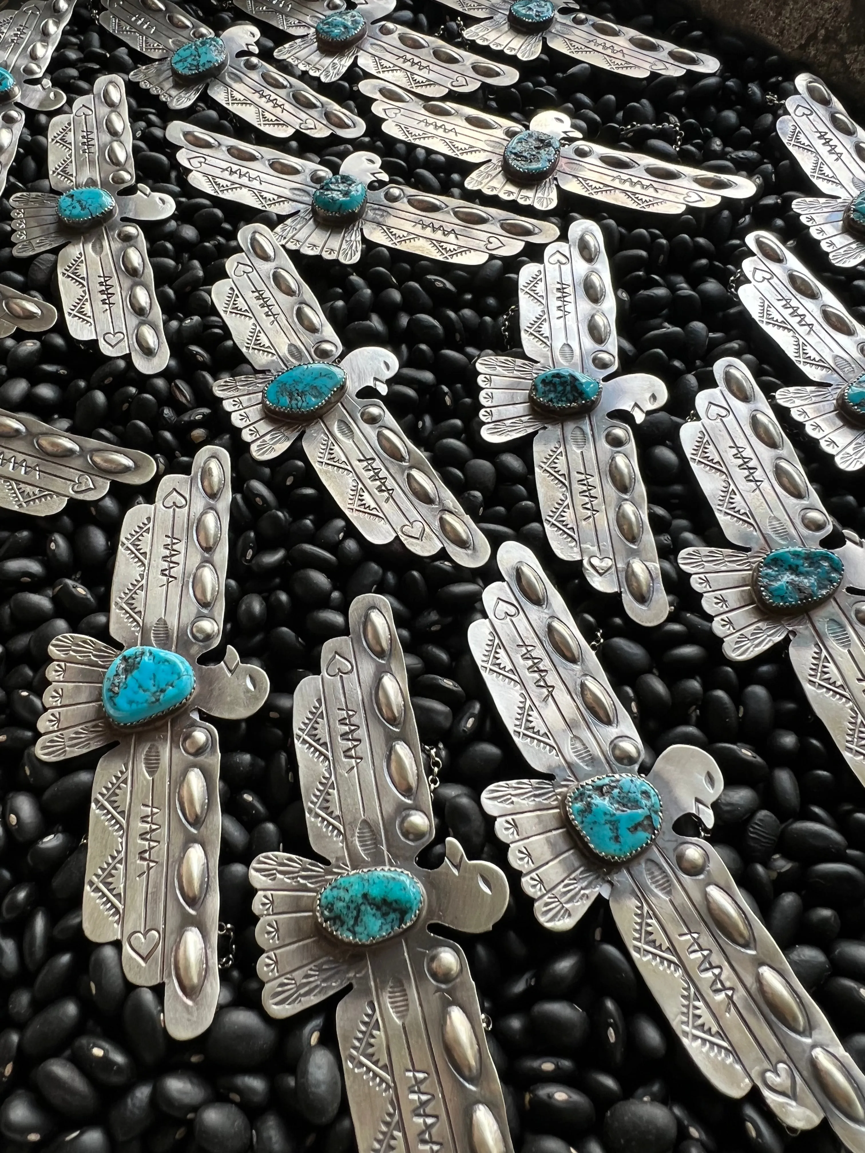 Large Thunderbird Turquoise Necklace