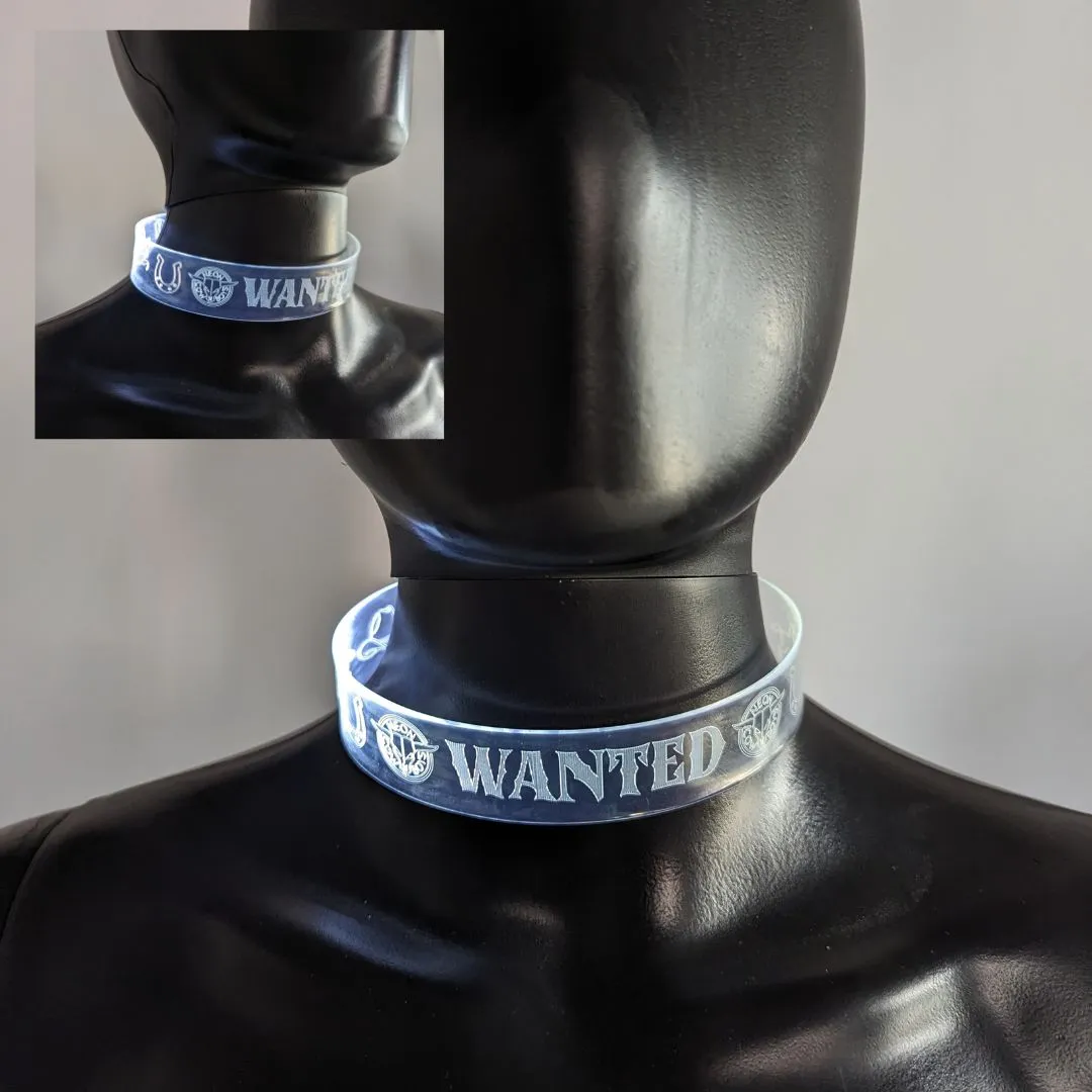 LED "WANTED" Choker