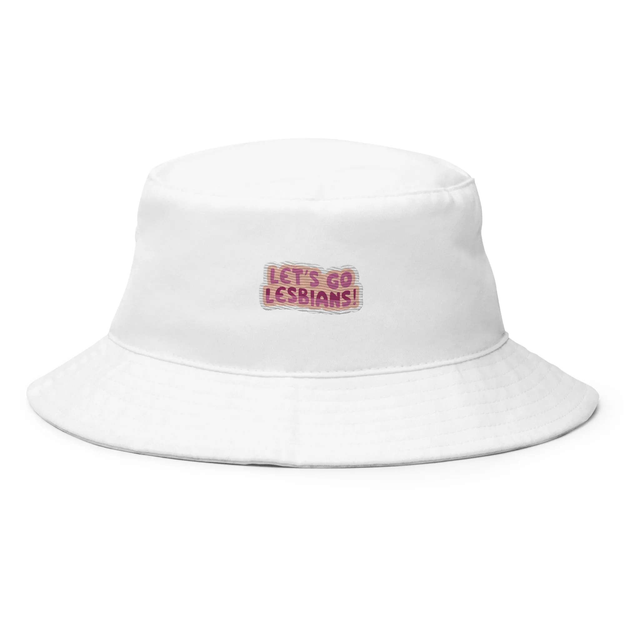 Lets go Lesbians Premium Embriodered Bucket Hat