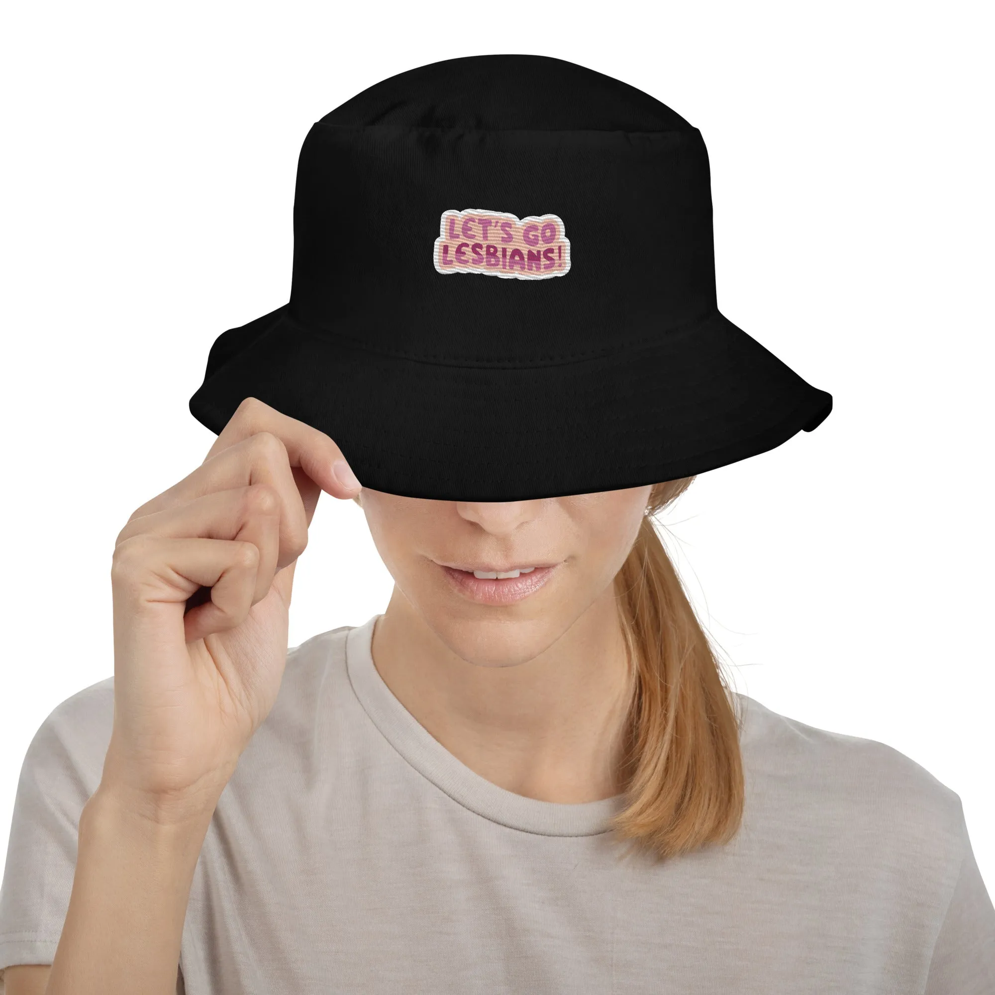 Lets go Lesbians Premium Embriodered Bucket Hat