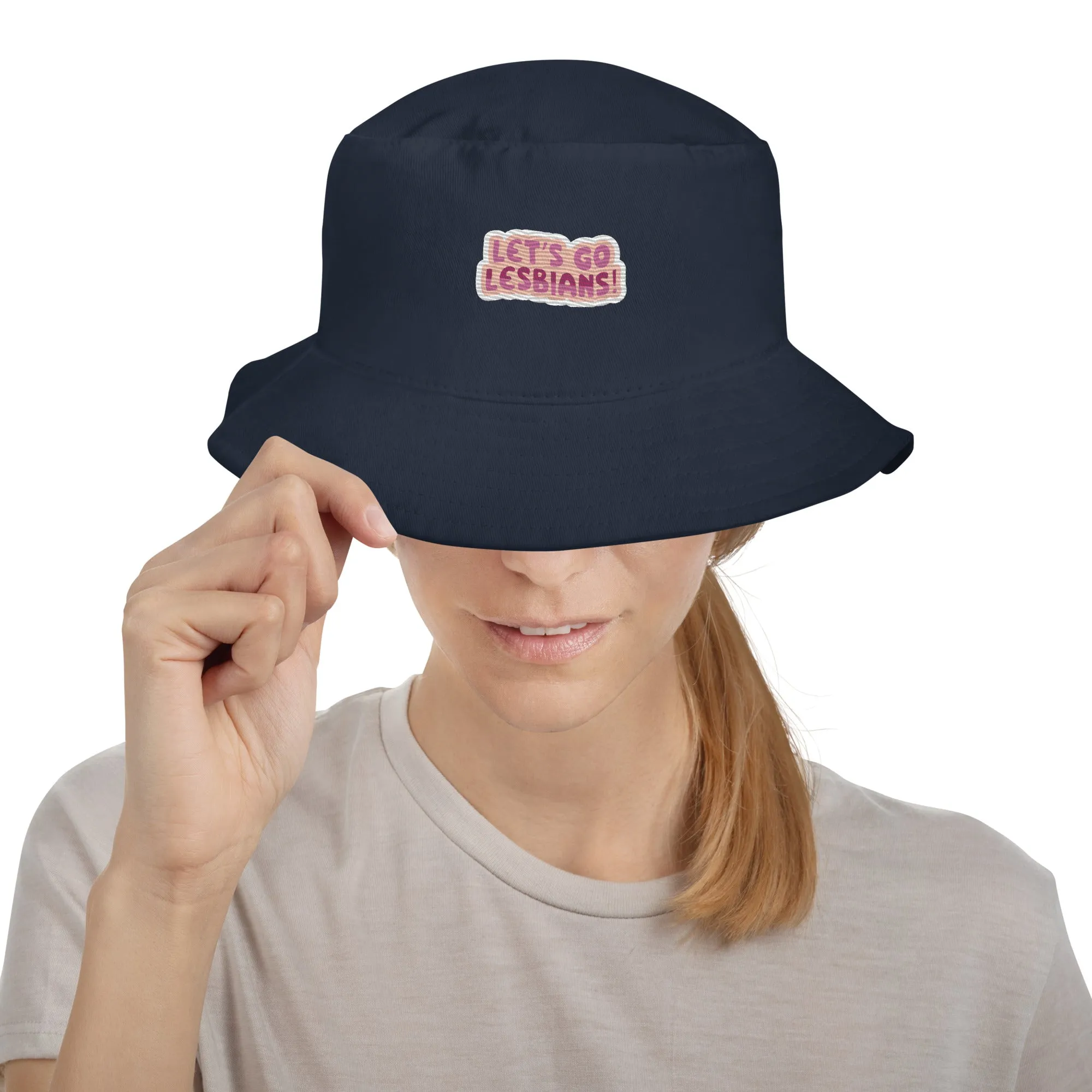 Lets go Lesbians Premium Embriodered Bucket Hat