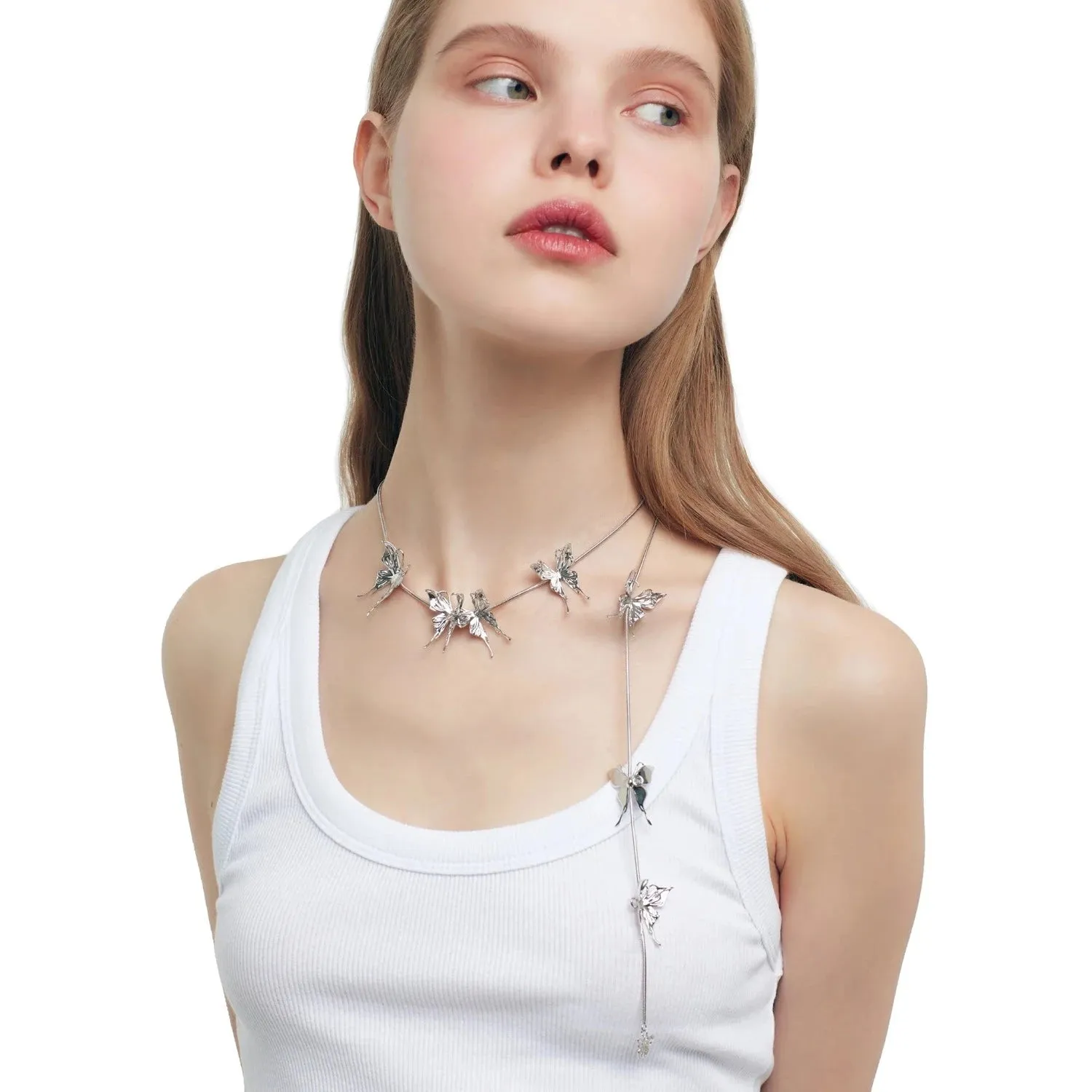 Liquefied Butterfly Chain Necklace