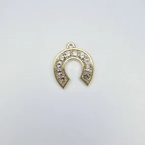 Lucky Horseshoe Rhinestone Charm