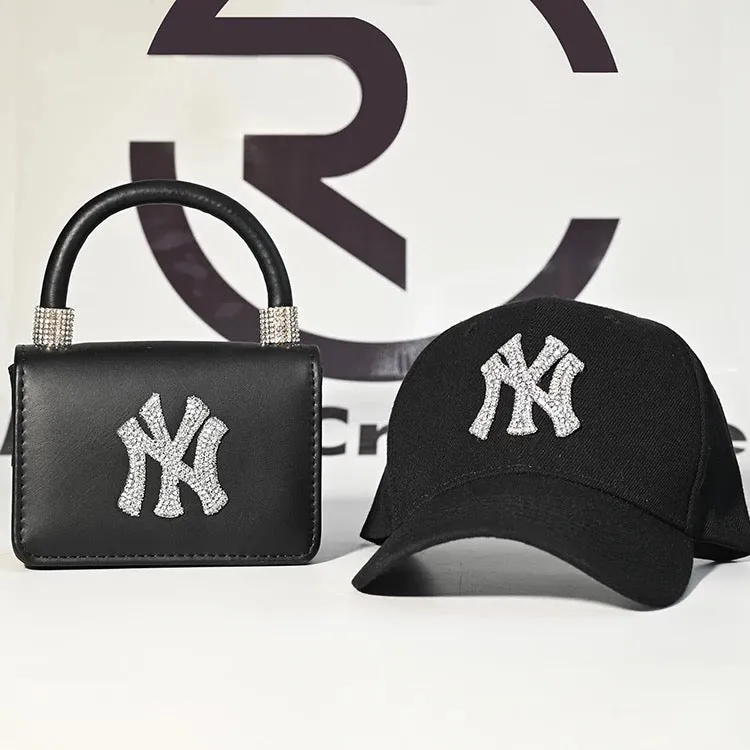 Luxury NY purse handbag and bucket hat set