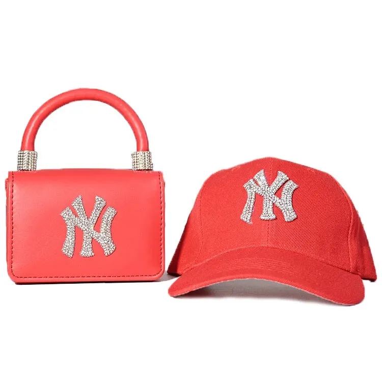 Luxury NY purse handbag and bucket hat set