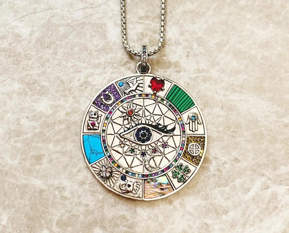 Magical Wheel of Fortune Necklace - 925 Sterling Silver