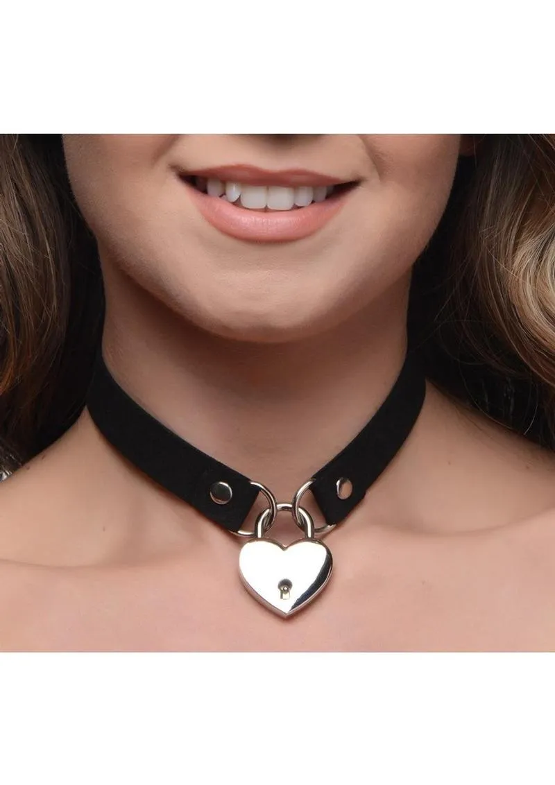 Master Series Lock-It Heart Lock and Key Choker