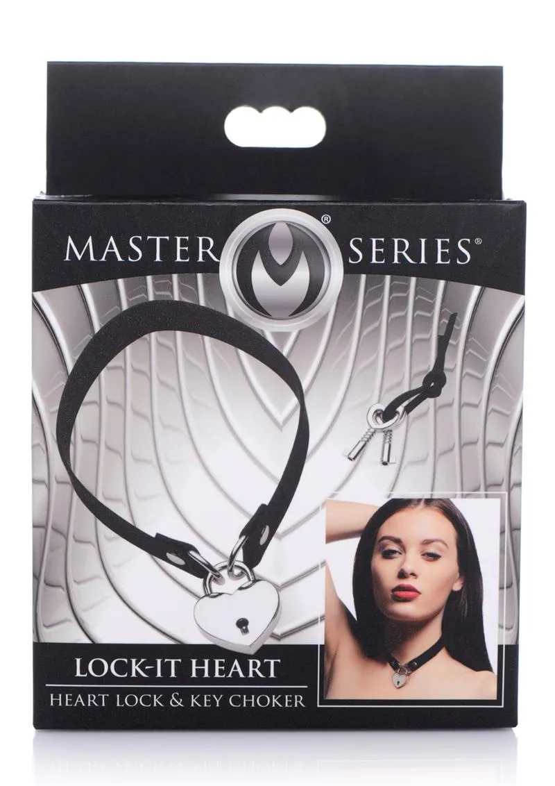 Master Series Lock-It Heart Lock and Key Choker