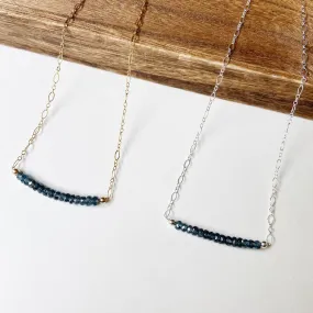 Moss Kyanite Gemstone Choker Necklace (15.5 inches)