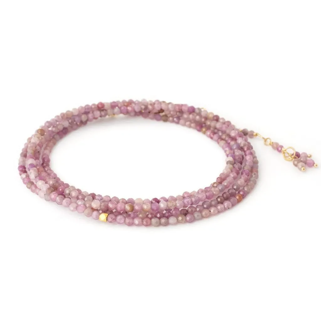 Multi Pink Ruby Wrap Bracelet