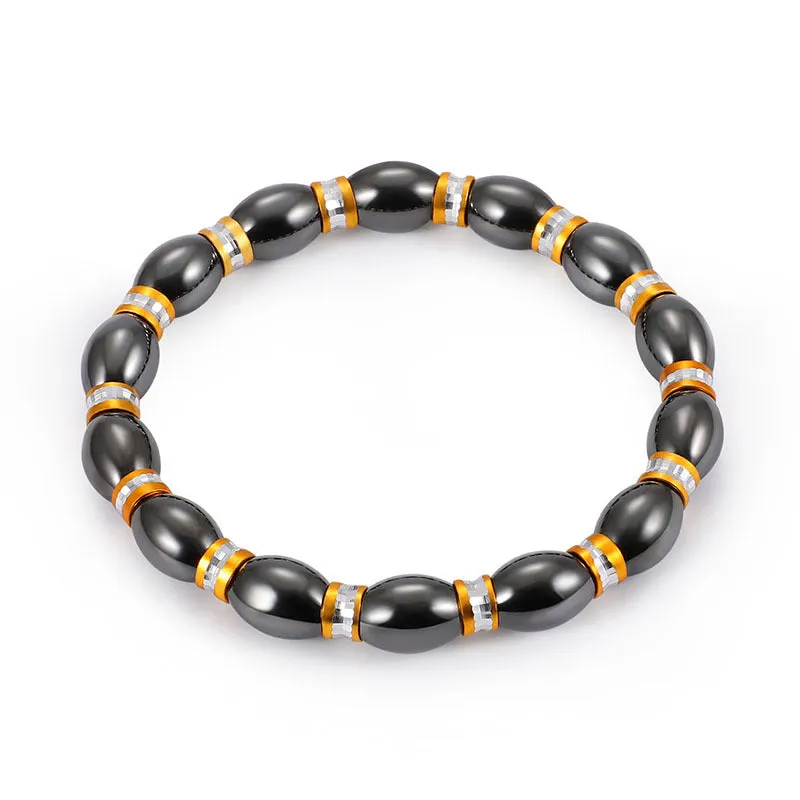 Natural Alloy Loose Gemstone Magnetic Bracelet