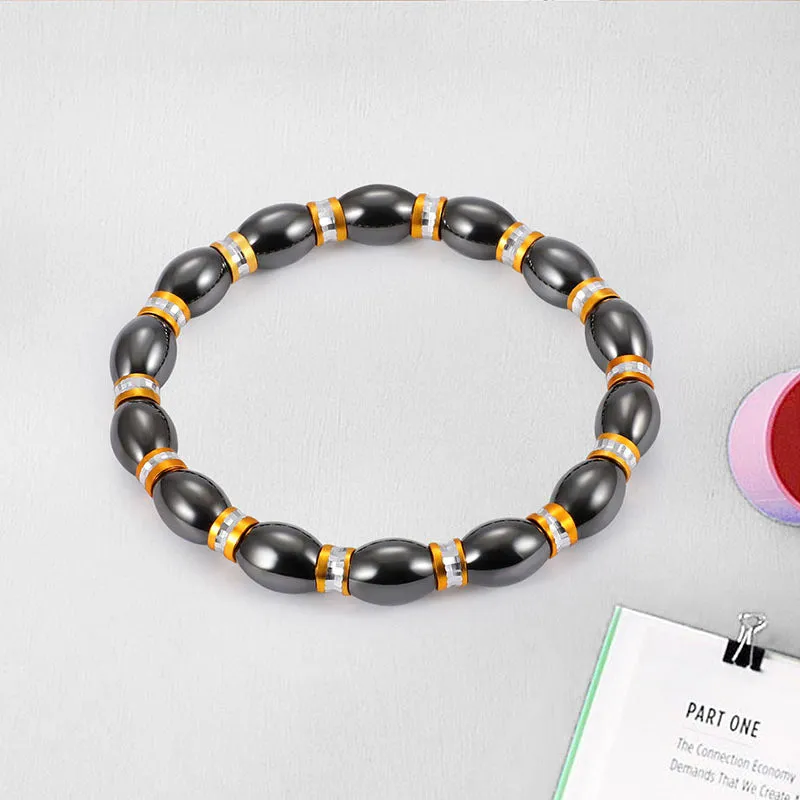 Natural Alloy Loose Gemstone Magnetic Bracelet