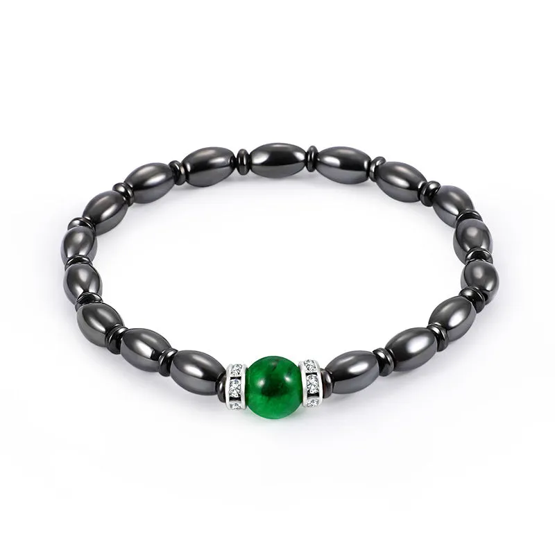 Natural Alloy Loose Gemstone Magnetic Bracelet