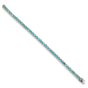 Natural Apatite 18k White Gold Fixed And Flexible Bracelet Gift