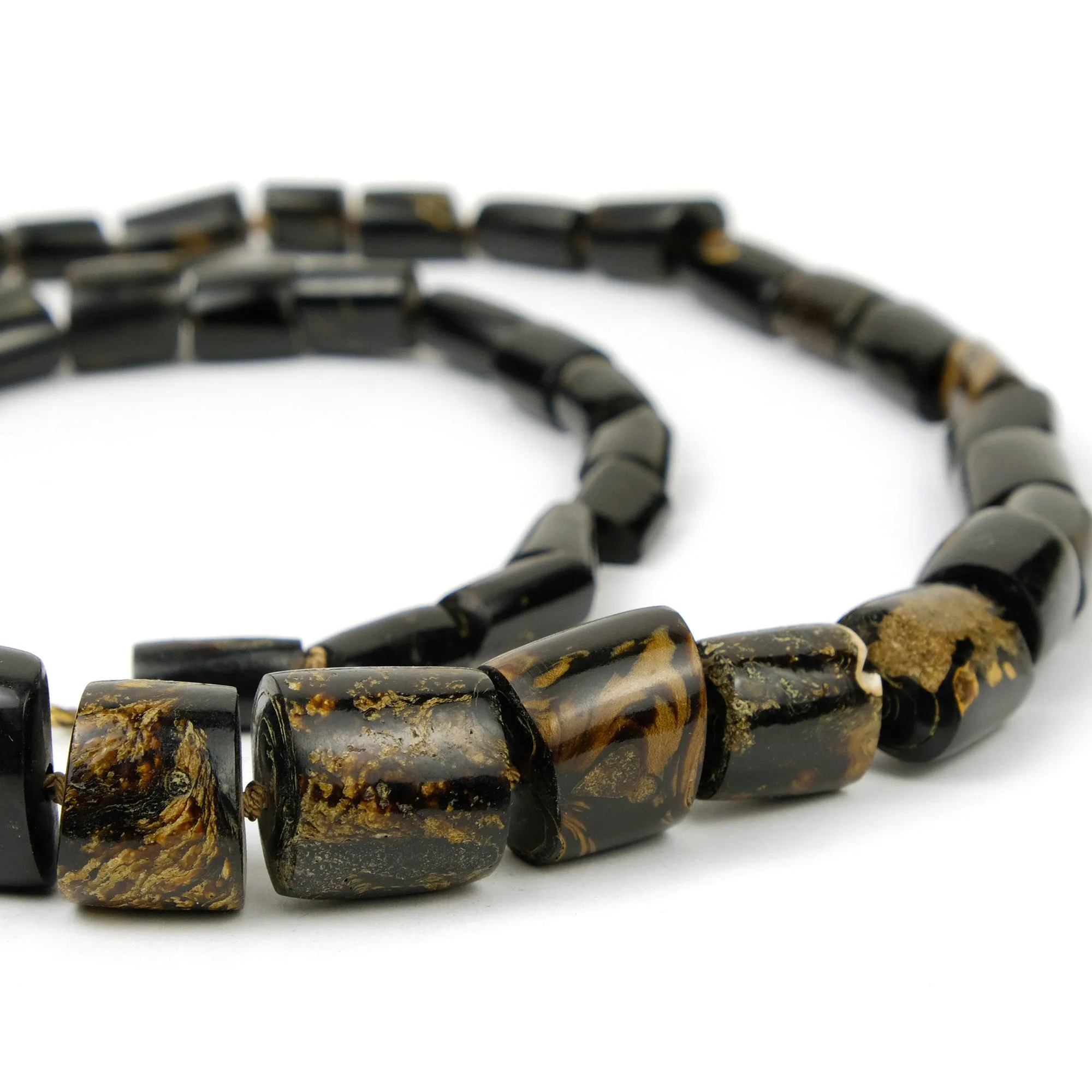 Natural Black Branch Coral Bead Necklace