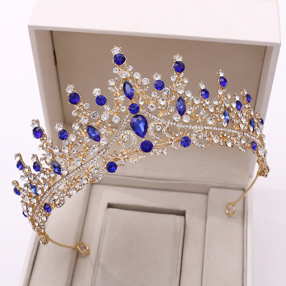 New style wedding crown tiara for the bride, European and American luxury rhinestone wedding